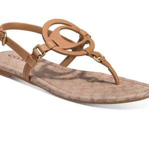Coach Brown Leather Thong Sandals Pre-owned ladies Size 7